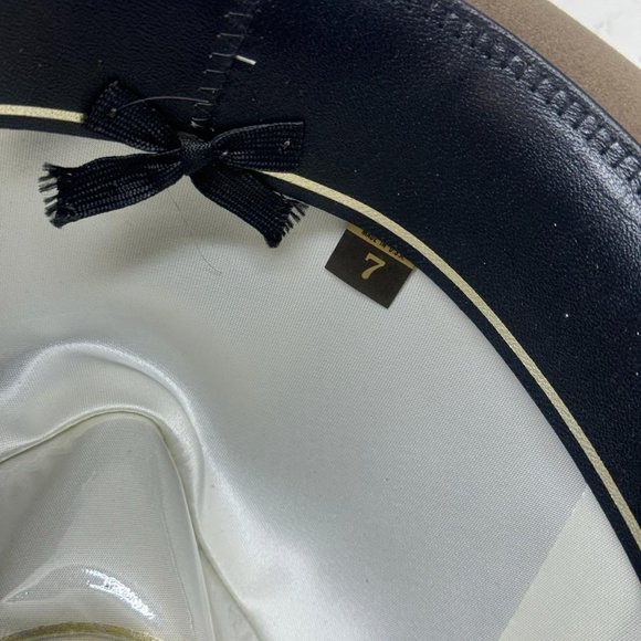 Vintage Brooks Brothers Fedora Hat Size 7 Felt Feather Band - Picture 11 of 11